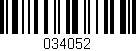 Código de barras (EAN, GTIN, SKU, ISBN): '034052'