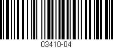 Código de barras (EAN, GTIN, SKU, ISBN): '03410-04'