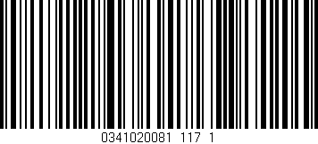 Código de barras (EAN, GTIN, SKU, ISBN): '0341020081_117_1'
