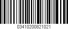 Código de barras (EAN, GTIN, SKU, ISBN): '03410200821021'