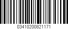 Código de barras (EAN, GTIN, SKU, ISBN): '03410200821171'