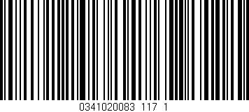 Código de barras (EAN, GTIN, SKU, ISBN): '0341020083_117_1'