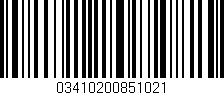 Código de barras (EAN, GTIN, SKU, ISBN): '03410200851021'