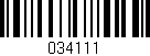 Código de barras (EAN, GTIN, SKU, ISBN): '034111'