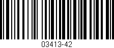 Código de barras (EAN, GTIN, SKU, ISBN): '03413-42'