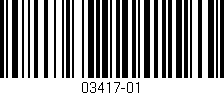 Código de barras (EAN, GTIN, SKU, ISBN): '03417-01'