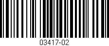 Código de barras (EAN, GTIN, SKU, ISBN): '03417-02'