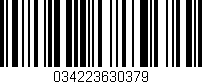 Código de barras (EAN, GTIN, SKU, ISBN): '034223630379'