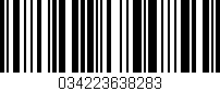 Código de barras (EAN, GTIN, SKU, ISBN): '034223638283'