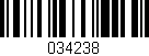 Código de barras (EAN, GTIN, SKU, ISBN): '034238'