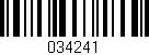 Código de barras (EAN, GTIN, SKU, ISBN): '034241'