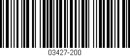 Código de barras (EAN, GTIN, SKU, ISBN): '03427-200'