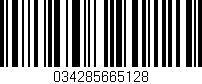 Código de barras (EAN, GTIN, SKU, ISBN): '034285665128'
