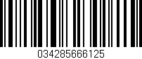 Código de barras (EAN, GTIN, SKU, ISBN): '034285666125'