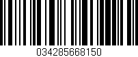 Código de barras (EAN, GTIN, SKU, ISBN): '034285668150'