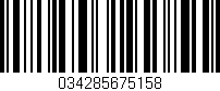 Código de barras (EAN, GTIN, SKU, ISBN): '034285675158'