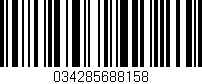 Código de barras (EAN, GTIN, SKU, ISBN): '034285688158'