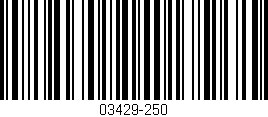 Código de barras (EAN, GTIN, SKU, ISBN): '03429-250'