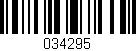 Código de barras (EAN, GTIN, SKU, ISBN): '034295'