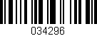Código de barras (EAN, GTIN, SKU, ISBN): '034296'