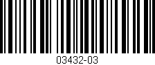 Código de barras (EAN, GTIN, SKU, ISBN): '03432-03'