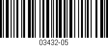 Código de barras (EAN, GTIN, SKU, ISBN): '03432-05'
