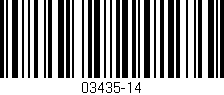 Código de barras (EAN, GTIN, SKU, ISBN): '03435-14'