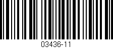 Código de barras (EAN, GTIN, SKU, ISBN): '03436-11'