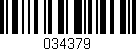 Código de barras (EAN, GTIN, SKU, ISBN): '034379'