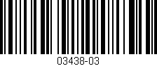 Código de barras (EAN, GTIN, SKU, ISBN): '03438-03'