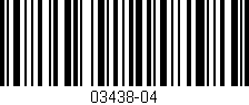 Código de barras (EAN, GTIN, SKU, ISBN): '03438-04'