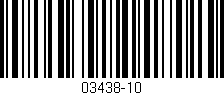 Código de barras (EAN, GTIN, SKU, ISBN): '03438-10'