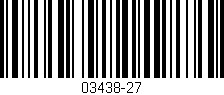 Código de barras (EAN, GTIN, SKU, ISBN): '03438-27'