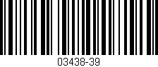 Código de barras (EAN, GTIN, SKU, ISBN): '03438-39'