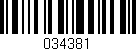 Código de barras (EAN, GTIN, SKU, ISBN): '034381'