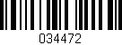 Código de barras (EAN, GTIN, SKU, ISBN): '034472'