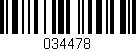 Código de barras (EAN, GTIN, SKU, ISBN): '034478'