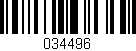 Código de barras (EAN, GTIN, SKU, ISBN): '034496'
