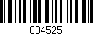 Código de barras (EAN, GTIN, SKU, ISBN): '034525'