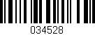 Código de barras (EAN, GTIN, SKU, ISBN): '034528'
