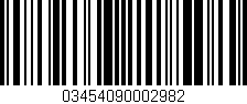 Código de barras (EAN, GTIN, SKU, ISBN): '03454090002982'