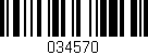 Código de barras (EAN, GTIN, SKU, ISBN): '034570'