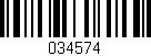 Código de barras (EAN, GTIN, SKU, ISBN): '034574'