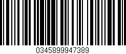 Código de barras (EAN, GTIN, SKU, ISBN): '0345899947389'