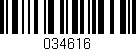 Código de barras (EAN, GTIN, SKU, ISBN): '034616'
