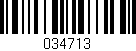 Código de barras (EAN, GTIN, SKU, ISBN): '034713'