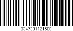 Código de barras (EAN, GTIN, SKU, ISBN): '0347331121500'