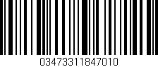 Código de barras (EAN, GTIN, SKU, ISBN): '03473311847010'