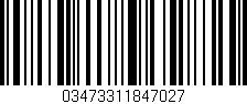 Código de barras (EAN, GTIN, SKU, ISBN): '03473311847027'