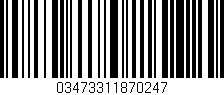Código de barras (EAN, GTIN, SKU, ISBN): '03473311870247'
